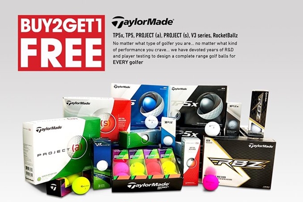 ลูกกอล์ฟ TaylorMade ซื้อ 2 แถม 1 ทุกรุ่น!!