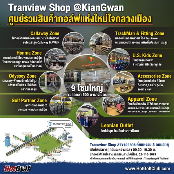 พาชมช็อปใหม่ Transview Golf 8 โซนใหญ่ ขนาดเกือบ 500 ตรม.