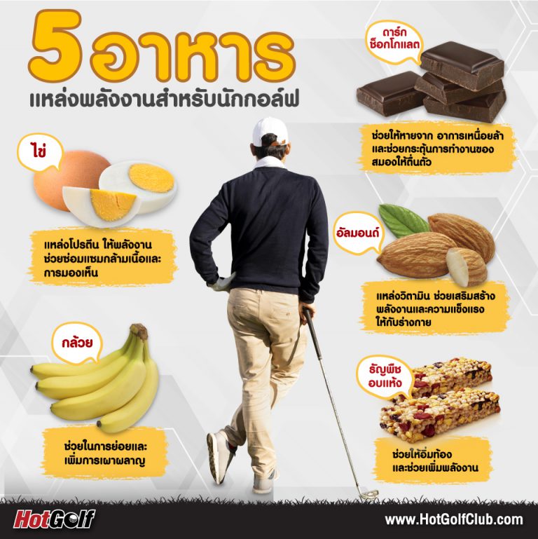 5 อาหาร แหล่งพลังงานสำหรับนักกอล์ฟ