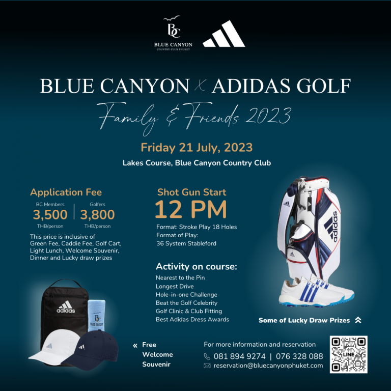 ขอเชิญนักกอล์ฟสมัครเข้าร่วมการแข่งขัน Blue Canyon x Adidas Family and Friends 2023